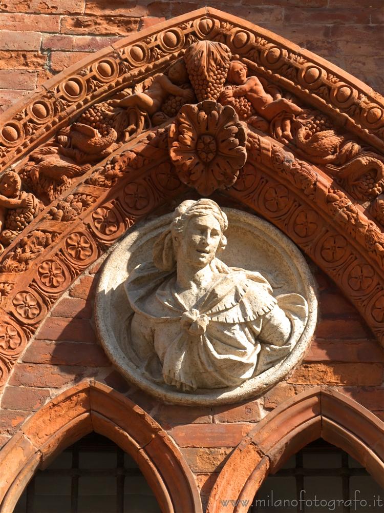 Milan (Italy) - Detail of one of the gothic windows of the once Ca'Granda hospital